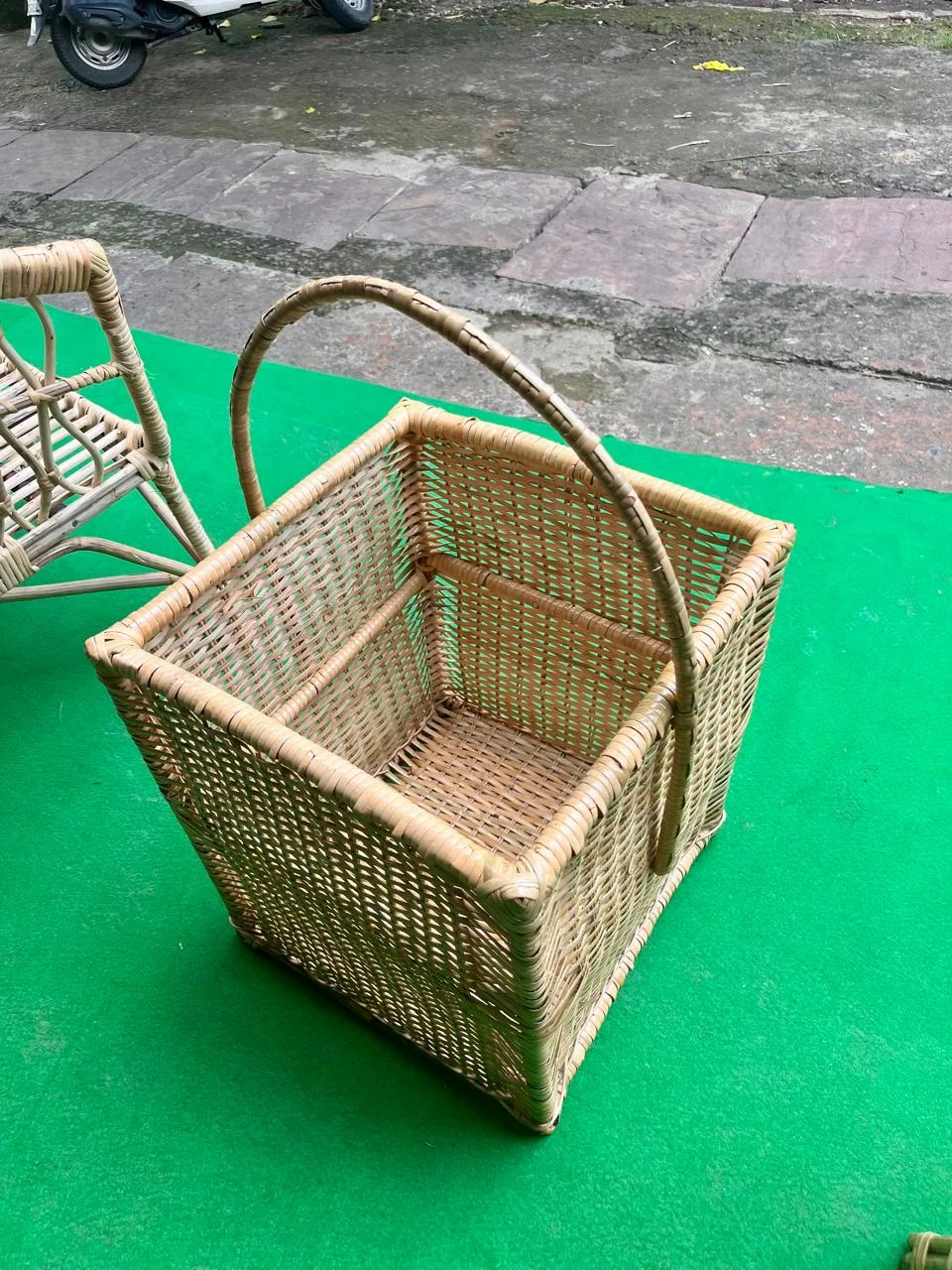 Handmade Cane Basket - Eco-friendly Cane Furniture Product