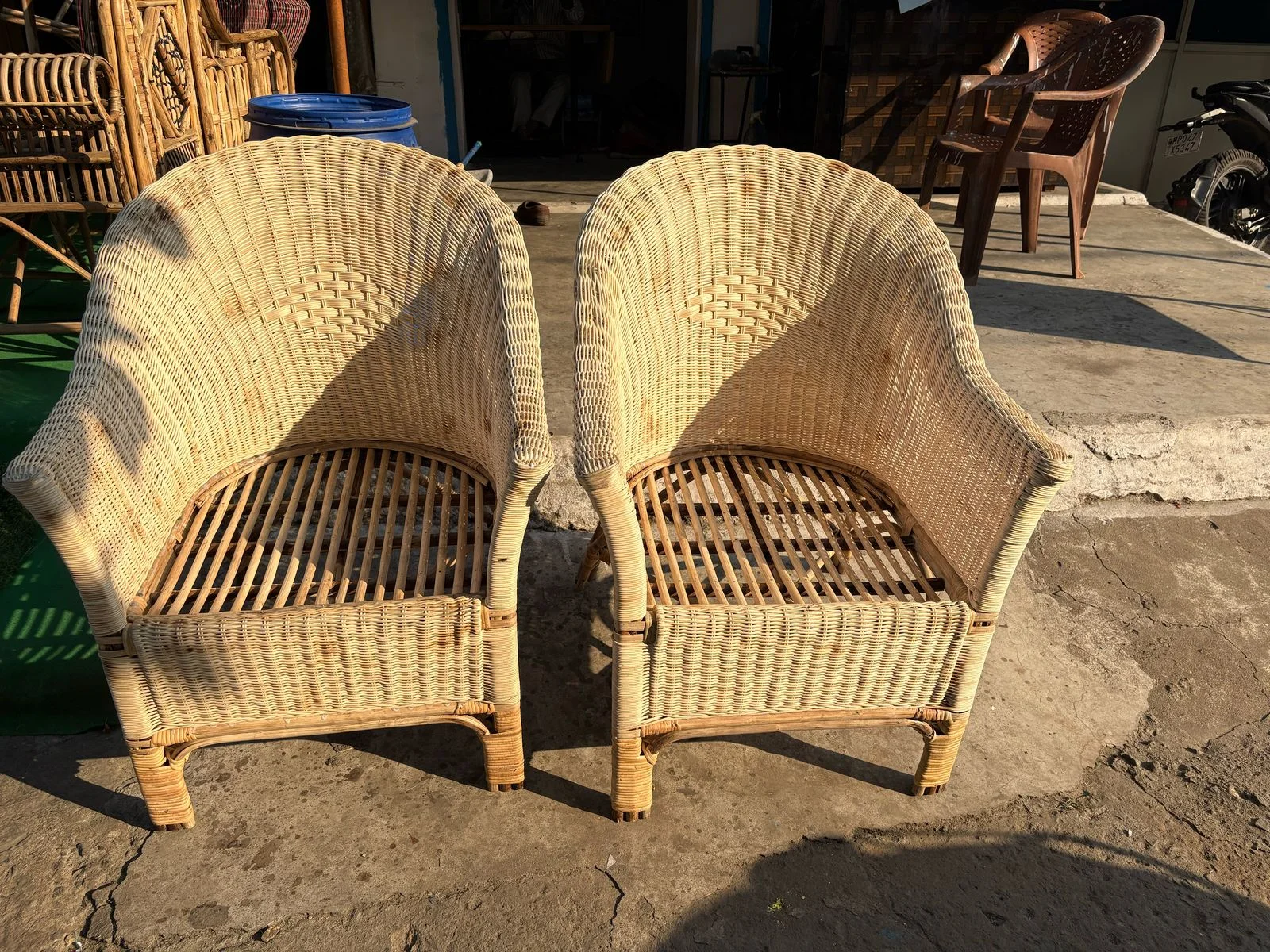 Woven Cane Accent Chair image Woven Cane Accent Chair image