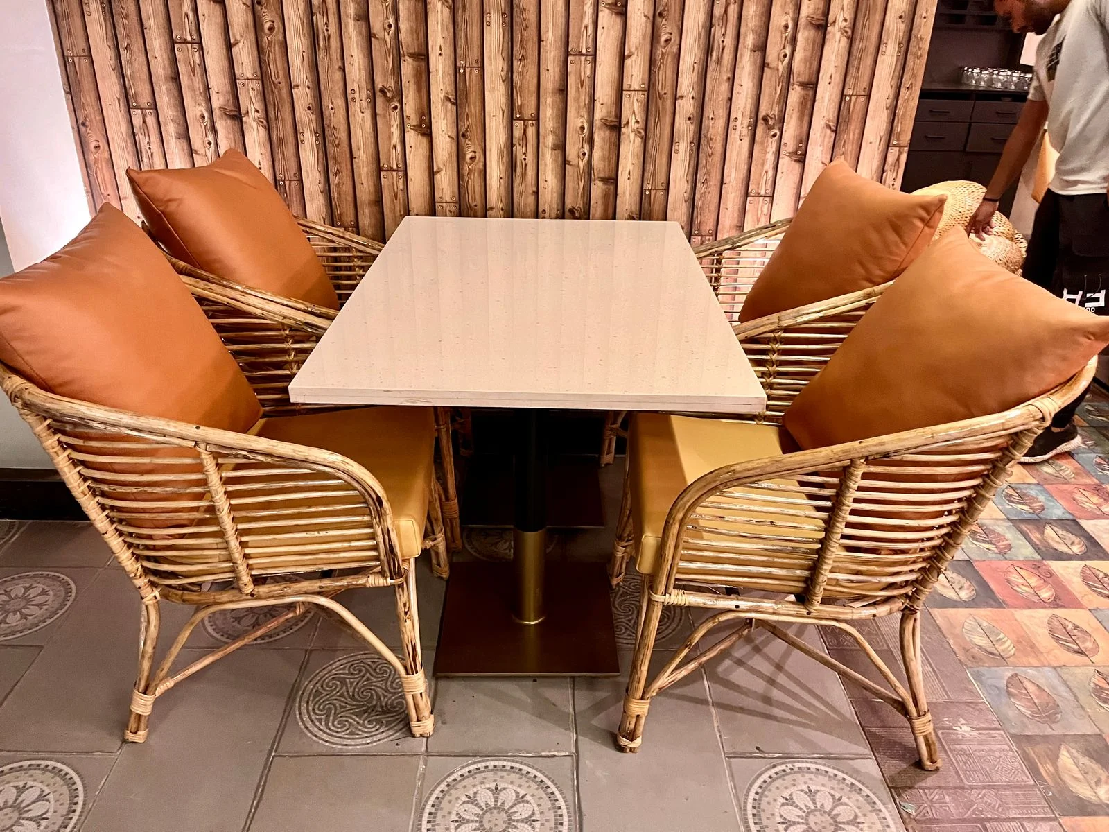 Round Cane Dining Set image Round Cane Dining Set image